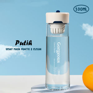 Botol Minum 530ML Transparan Infused Water Bottle Botol Minum Stylish dengan Pegangan/ YH-8005