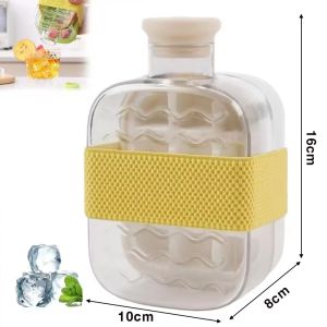 TurTle Ice Cube Mold Tray Press Ice Bottle Cup Kettle with Straw Whiskey Ice Cream Water Bottle