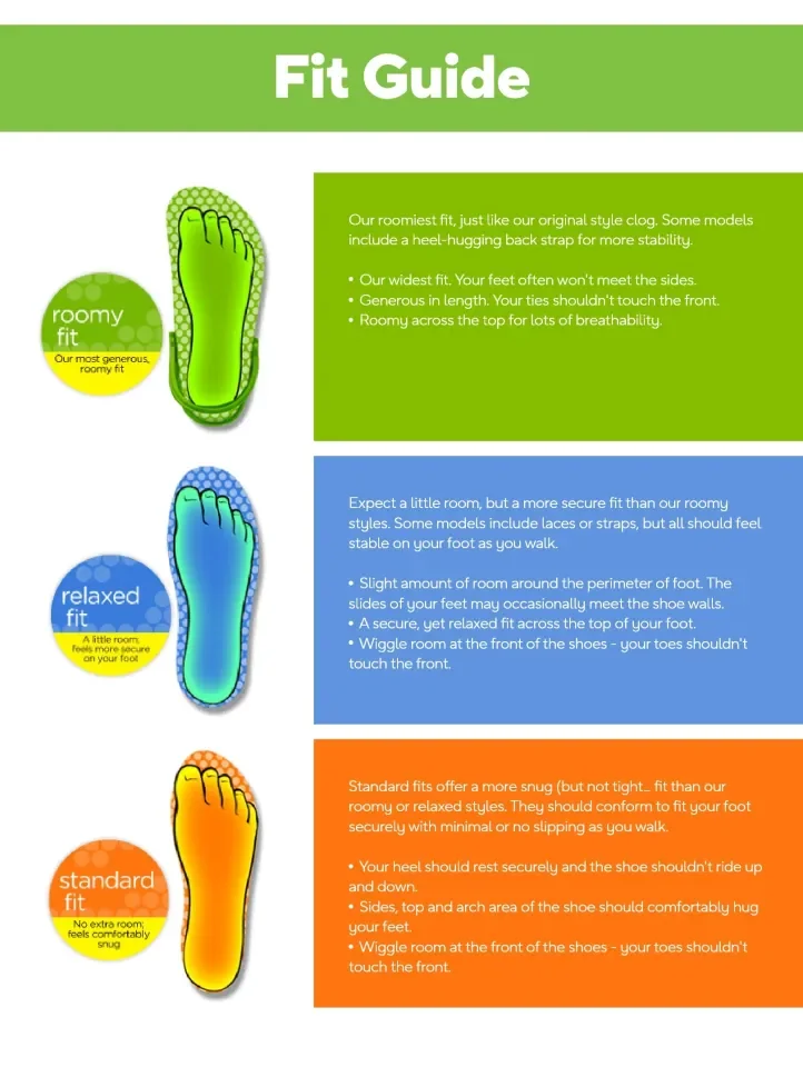 Crocs fit guide orders