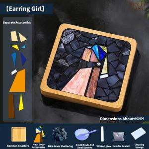 SG STOCK DIY Making Handicrafts Painting Mosaic Coaster diy homemade mosaic coaster diy material package Collage Art Creative Toy