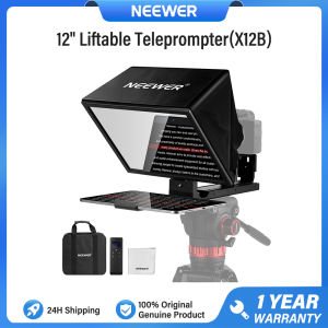 NEEWER Basics X12B Teleprompter อลูมิเนียมอัลลอย ยกได้ เครื่องบอกคำพูด 12 นิ้ว สำหรับ iPad แท็บเล็ต โทรศัพท์ กล้อง DSLR