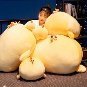 ZEEMIN 20cm-70cm Squishy Yellow Chick Doll Stuffed Fatty Soft Chicken Animal Plush Toy Elastic Pillow Cuddly Baby Toy Comforting Gift