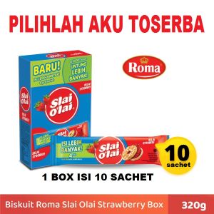 Biskuit Roma Slai Olai Strawberry / Slai Olai Stroberi - isi 10 sachet (HARGA PER BOX)