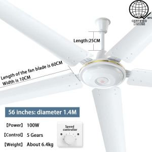 Industrial ceiling fan 48/56 inches multi-purpose commercial factory warehouse office ceiling fan multi-level adjustable
