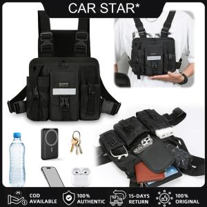 COD [จัดส่งฟรี] กระเป๋าสะพายไนลอนกลางแจ้งความจุขนาดใหญ่เสื้อกั๊กเสื้อกั๊กมัลติฟังก์ชั่นกระเป๋าหน้าอกหลายกระเป๋าเดินทางเดินทางเป้สะพายหลังกีฬา