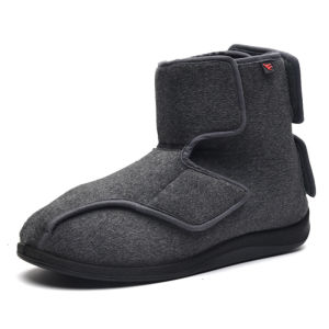 YCHION 2024 Mens Thermal Diabetic Shoes Before And After Widening Can Adjust Cloth Shoe Diabetic Foot Pronation Deformation Fat Foot Shoes Size 41-47