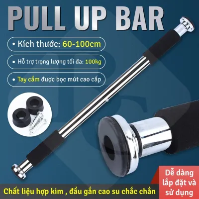 (ĐỦ LOẠI) BG - Xà đơn treo tường cao cấp treo tường gắn cửa chiều dài tùy chỉnh 60-150cm Chất liệu hợp kim đầu cao su chắc chắn