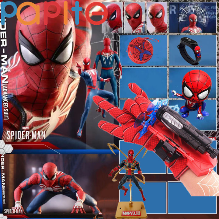 PAPITE Free Ship Avengers Spiderman Iron Man Gloves with Disc