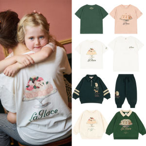 2026 KS Baby Girls Cotton T Shirts Kids Clothes Girls Macaron Cake Sweatshirts Pants Suits Sets Childrens Clothing Hoodie Tops2026