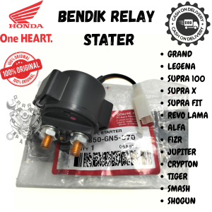 ORIGINAL BENDIK SWITCH STATER BENDIT RELAY STARTER HONDA GN5 ASTREA GRAND LEGENDA SUPRA 100 X OLD FIT REVO