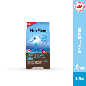 FirstMate Grain And Gluten Free Chicken with Blueberries For Dogs Dog Food 1.8kg2.3kg 5.4kg 6.6kg & 11.4kg (Normal or Small Bites)