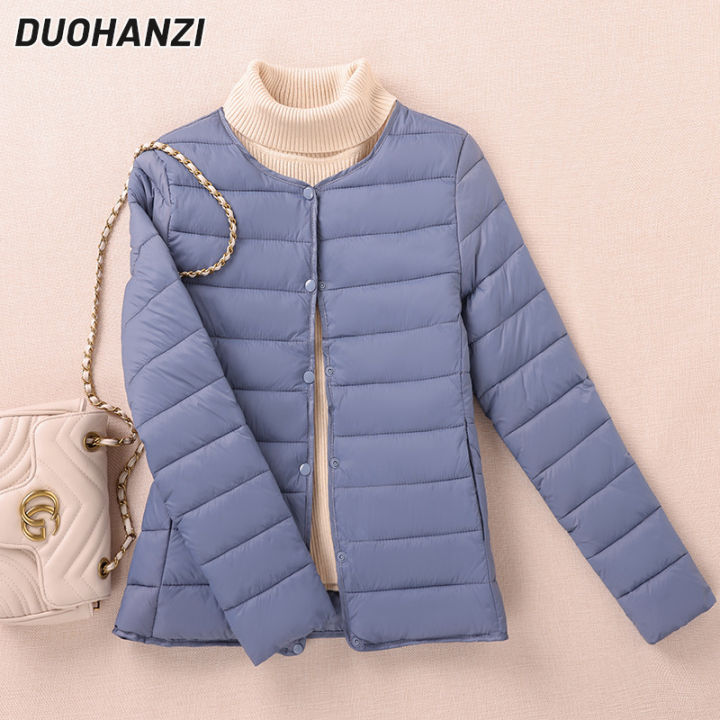 DUOHANZI Women's autumn and winter light short cotton jacket, warm