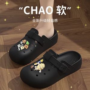 WomenS Clogs 2025 New Summer Outdoor Non-Slip Thick-Soled Beach Couple Closed-Toe Slippers For Men Summer