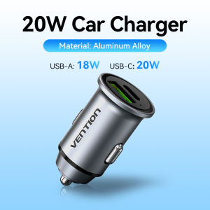 Vention 30W Car Charger Quick Charge SCP QC4.0 QC3.0 USB Type C PD Car Fast Charging for iPhone 16 15 Pro Max Samsung Xiaomi OnePlus