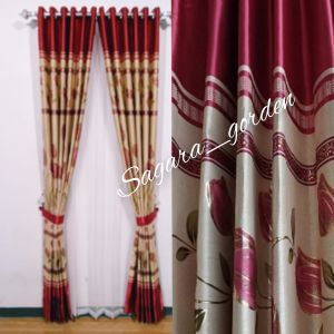 Gorden jendela minimalis seri 100% motif pelinting ukuran tirai 200x250