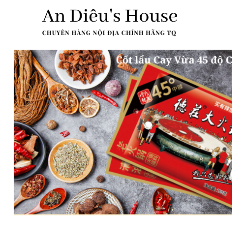 Cốt lẩu cay Malatang gia vị các món xào cay tê Tứ Xuyên gói 50g - An Diêu's House