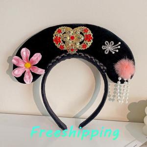 baoxue Flower Chinese Style Headwear Tassel Ancient Style Headband Princess Hair Hoop Hanfu Headdress Hanfu Hair Clip Women