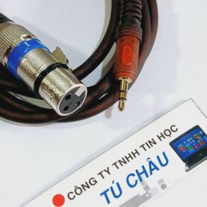 Dây Canon ra 3.5 ly dài 1.5m / Chuẩn Canon Cái ra 3.5 ly Đực (3.5 ly - 3 điểm cực)