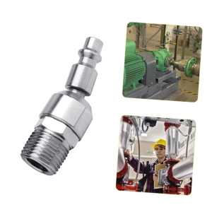 2 mảnh công nghiệp 1/4 inch-npt đầu đực xoay không khí-cắm ống dẫn khí phụ kiện mối nối lắp nhanh chống ăn mòn phổ quát