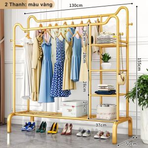 Lifinity 100/130Cm Kệ Treo Quần Ao-Kệ Đa Năng Có Bánh Xe Xoay 360 Độ&Đựng Đồ Tiện Lợi