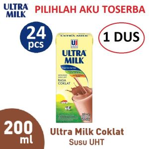 Susu Ultra Coklat (Cokelat) 200 ml - (1 DUS ISI 24)