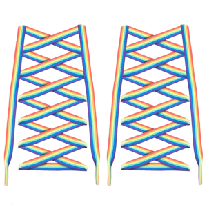 120cm Long Rainbow Color Shoelaces Flat Shoelace for Adult Teen Polyester Shoe Laces Shoelace for Sneakers Trainers Shoe