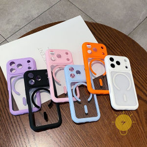For iPhone 17 Pro Max Case Magnetic Transparent TPU Phone Case For 16 15 Cover Aesthetic Korean Cute