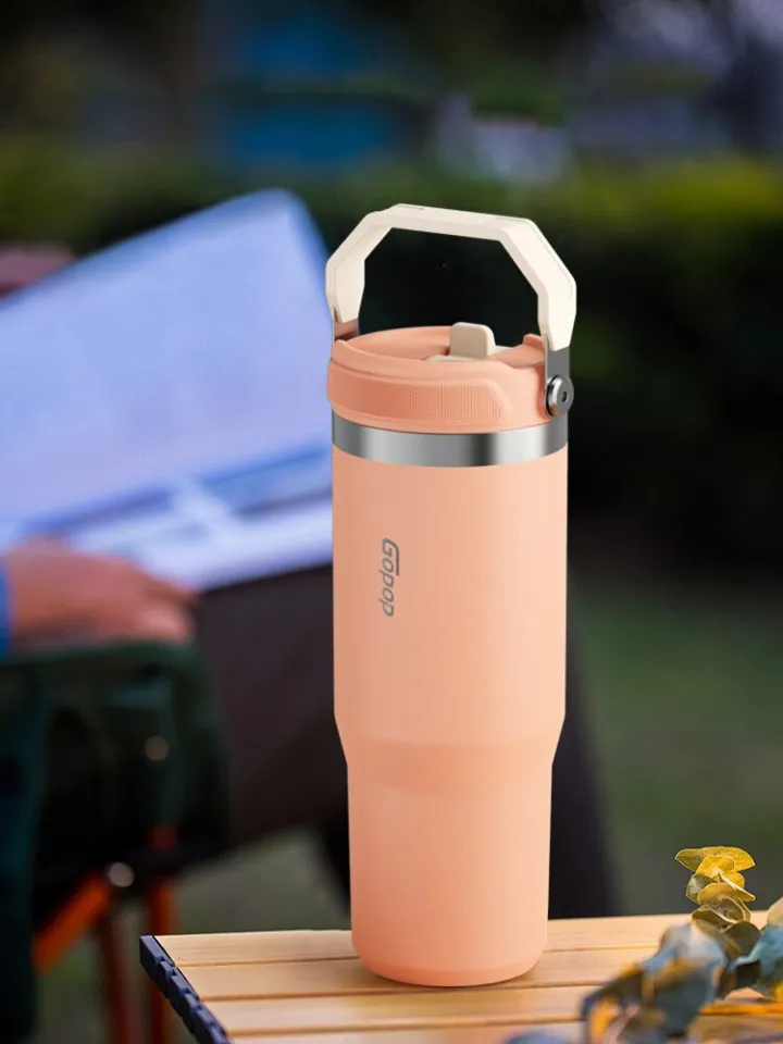 Coffee Mug Termos Water Bottle with Straw Big Thermos Bottle 900ml