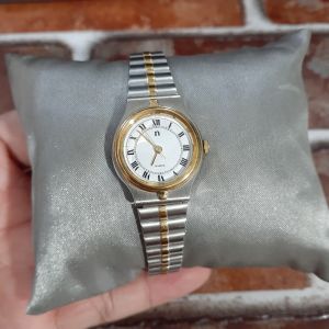 Đồng hồ nữ demi vàng Noevir size 23mm dây thép nguyên zin số la mã second hand si Nhật