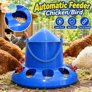 Automatic Chicken Pigeon Feeder Food Trough Splash Proof Spill Proof Thicken For Quail Budgie Birds Farm Supply