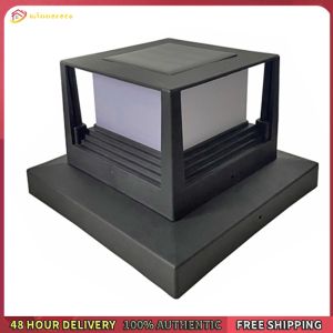 Winnereco Solar Powered Post Light IP54 Waterproof Retro Column Patio Fence Gate Street Lamp LED Courtyard Landscape Lantern