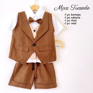 TUXEDO PESTA / MAX SUIT (bahan tebal lembut mewah) baju vest celana dan dasi pakaian anak bayi laki laki cowok lucu murah terlaris cod berkualitas sitembem baby shop