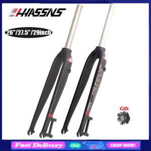 แผ่นแข็งด้านหน้ากรอบจักรยานเสือภูเขา700cสกูตเตอร์จักรยานส้อมคาร์บอนไฟเบอร์ Mtb 26/27.5/29นิ้วส้อมเรียวตรงน้ําหนักเบา