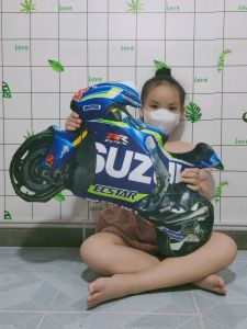 GẤU BÔNG XE MOTO THÚ BÔNG HÌNH XE ĐUA NHIỀU MÀU CHO BÉ MẪU GIÁO