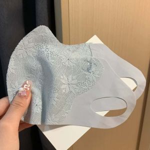 Lunashine | thanh lịch ren bảo vệ khỏi ánh mặt trời Mặt nạ cho phụ nữ chống tia UV thoáng khí với góc mắt chăm sóc tái sử dụng có thể giặt mùa hè Mặt bìa