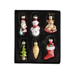 1 Box Christmas Ornaments Bear Stockings Santa Pendant Party Supplies for Holiday Wedding Party Decoration