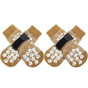 JIMEIXIAN01 có dây đeo Tất Chống Trượt Cho Chó Kiểm soát lực 4 cái/bộ Bảo vệ chân chó An toàn Kích thước nhỏ Giày cho chó Dành cho chó nhỏ