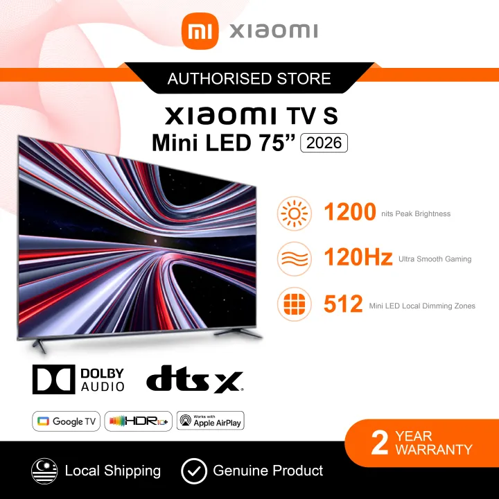 Xiaomi TV S Mini LED 75 2026 | QD Mini LED, 512 zones, 120Hz for gaming, Google TV, Dolby Audio™️, HDR 10+