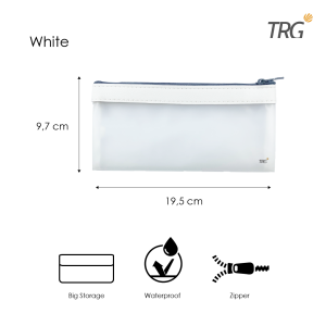 TRG Plastic Pouch Soft PVC Zipper Pencil Case PC-289 - Tempat Kotak Pensil Tahan Air Alat Tulis Transparan TRG