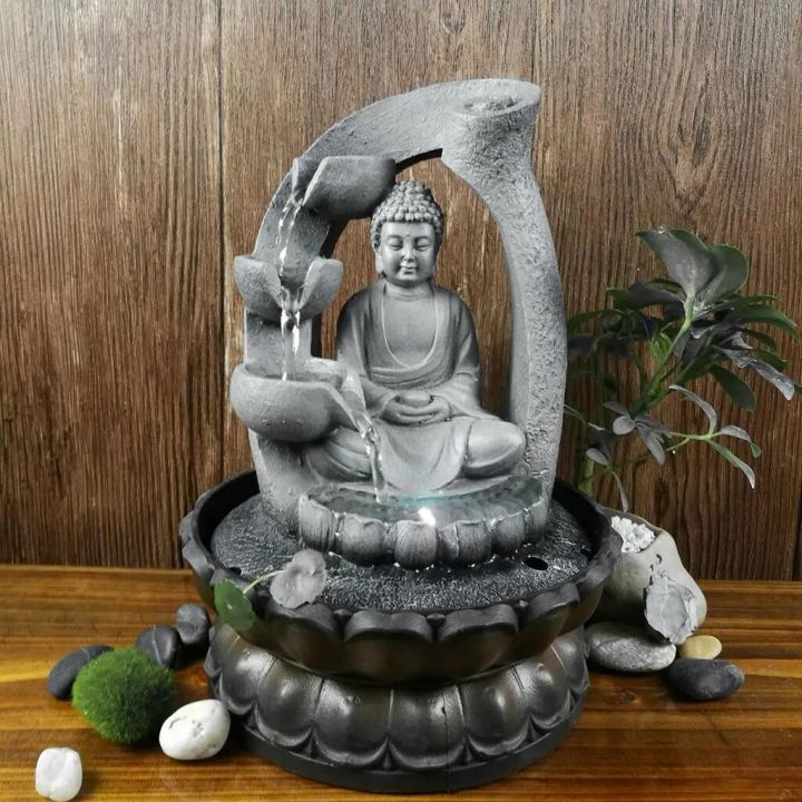 Indoor Buddha Fountain Tabletop Water Fountain Table Waterfall