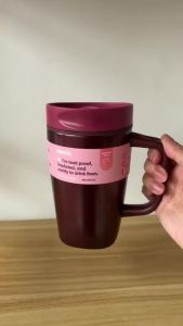 OwalMouthSip Slider Travel Mug Leakproof Insulated Stainless Steel Coffee Tumbler with Slider Lid