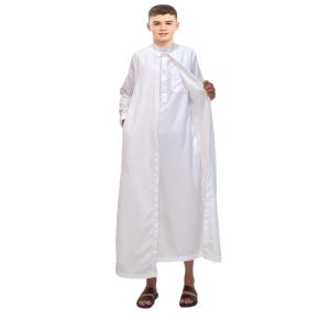 Jubah anak laki laki 5-14 tahun polosan 2 in 1 bahan katun super halus gamis anak tebaru