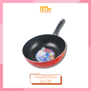 Maxim Wajan Valentino Deep Wok 24 cm Wajan Cekung Penggorengan Anti Lengket