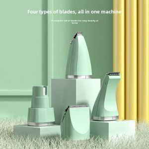 Pet electric push scissor 4-in-1 cat hair removal nail grinder dog haircut foot shaving beauty tool