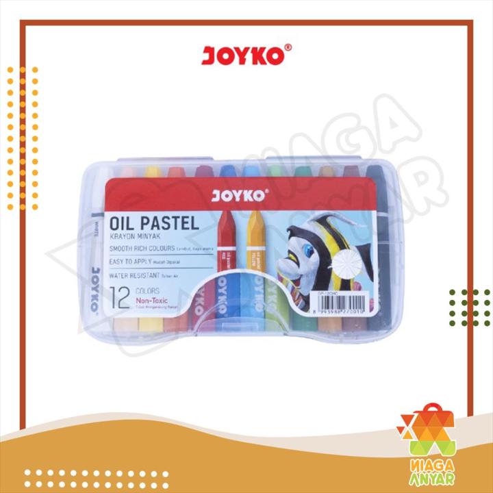 NA JOYKO Crayon Krayon Minyak Oil Pastel 12 warna / Krayon Joyko isi 12