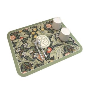 ZYJC Alas Meja Diatom Mud for Kitchen Quickly Dry Non-Slip Heat Resistant Tableware Pad Coffee Mat Placemat Dish Drying Mat