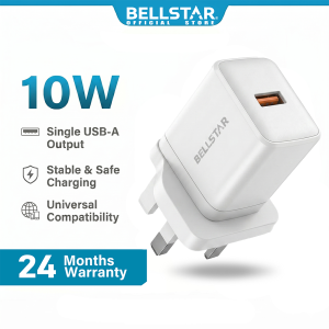 BELLSTAR 10W Charging Adapter — USB-A Port Stable & Safe Charging Broad Compatibility