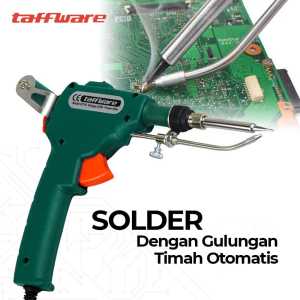 ORI Taffware Solder Listrik Tembak + timah set Mata 5 pcs lengkap 60 Watt GT10
