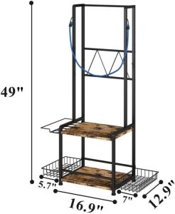 Golf Rod Storage Rack with Wheels Golf Bags Storage Garage Organizer Golf Club Equipment Storage Rack Golf Accessories Rack for Garage Club Basement