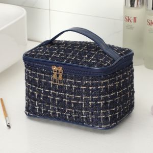 Túi đựng đồ trang điểm vải t sức chứa lớn phong cách Hepburn dành cho nữ- stylish & roomy